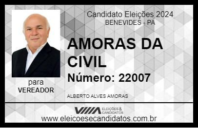 Candidato AMORAS DA CIVIL 2024 - BENEVIDES - Eleições