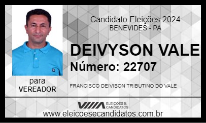 Candidato DEIVYSON VALE 2024 - BENEVIDES - Eleições