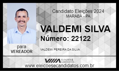 Candidato VALDEMI SILVA 2024 - MARABÁ - Eleições