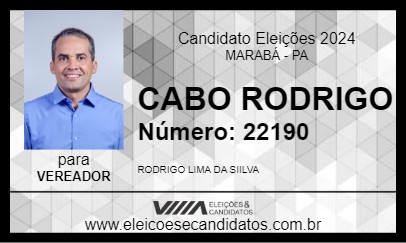 Candidato CABO RODRIGO 2024 - MARABÁ - Eleições