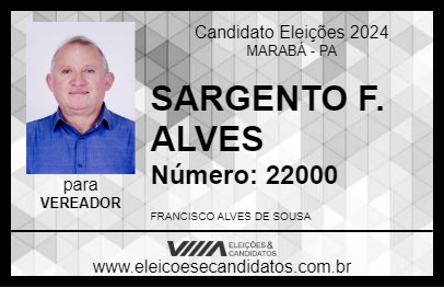 Candidato SARGENTO F. ALVES 2024 - MARABÁ - Eleições