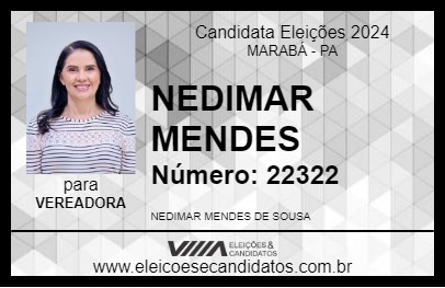 Candidato NEDIMAR MENDES 2024 - MARABÁ - Eleições