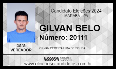 Candidato GILVAN BELO 2024 - MARABÁ - Eleições