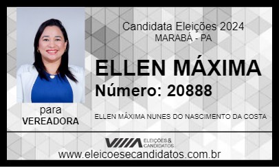 Candidato ELLEN MÁXIMA 2024 - MARABÁ - Eleições