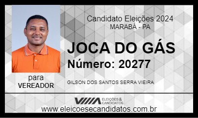 Candidato JOCA DO GÁS 2024 - MARABÁ - Eleições