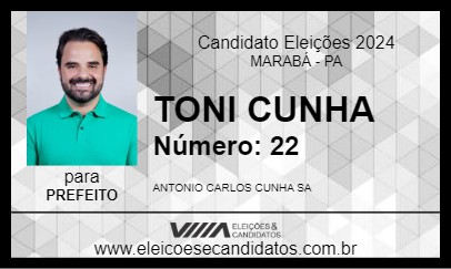 Candidato TONI CUNHA 2024 - MARABÁ - Eleições