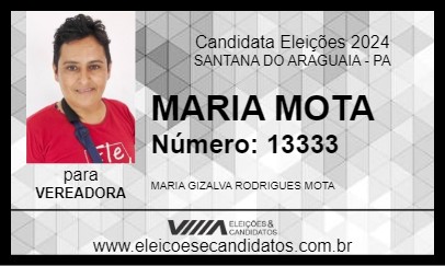 Candidato MARIA MOTA 2024 - SANTANA DO ARAGUAIA - Eleições