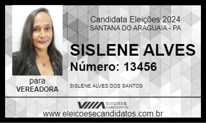 Candidato SISLENE ALVES 2024 - SANTANA DO ARAGUAIA - Eleições