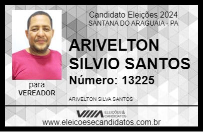 Candidato ARIVELTON SILVIO SANTOS 2024 - SANTANA DO ARAGUAIA - Eleições