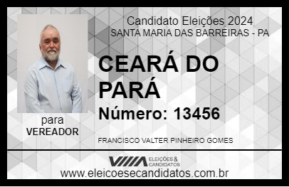 Candidato CEARÁ DO PARÁ 2024 - SANTA MARIA DAS BARREIRAS - Eleições