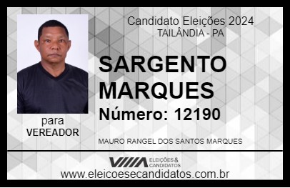 Candidato SARGENTO MARQUES 2024 - TAILÂNDIA - Eleições