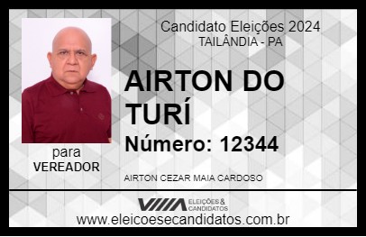 Candidato AIRTON DO TURÍ 2024 - TAILÂNDIA - Eleições