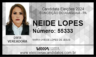 Candidato NEIDE LOPES 2024 - CONCEIÇÃO DO ARAGUAIA - Eleições