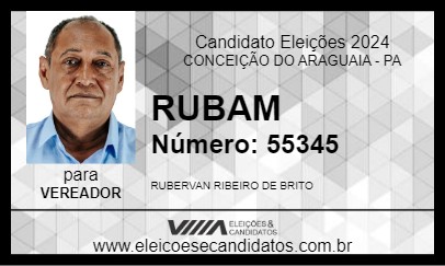 Candidato RUBAM 2024 - CONCEIÇÃO DO ARAGUAIA - Eleições