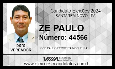 Candidato ZE PAULO 2024 - SANTARÉM NOVO - Eleições