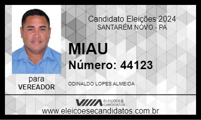 Candidato MIAU 2024 - SANTARÉM NOVO - Eleições