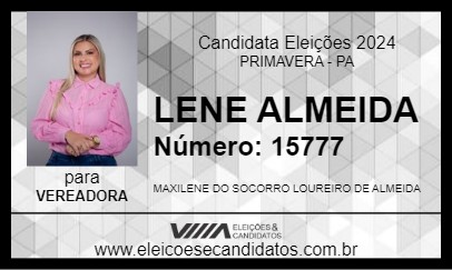 Candidato LENE ALMEIDA 2024 - PRIMAVERA - Eleições