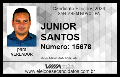 Candidato JUNIOR SANTOS 2024 - SANTARÉM NOVO - Eleições