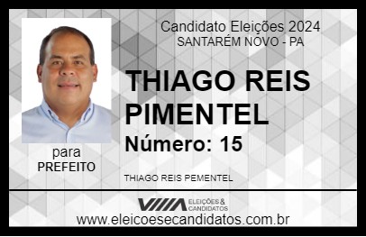 Candidato THIAGO REIS PIMENTEL 2024 - SANTARÉM NOVO - Eleições