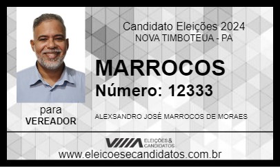 Candidato MARROCOS  2024 - NOVA TIMBOTEUA - Eleições