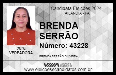 Candidato BRENDA SERRÃO 2024 - TAILÂNDIA - Eleições