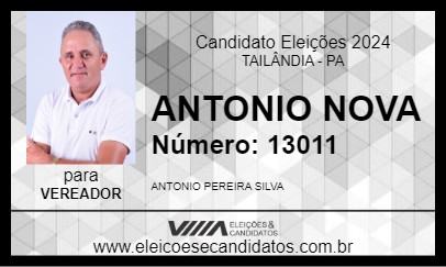 Candidato ANTONIO NOVA 2024 - TAILÂNDIA - Eleições