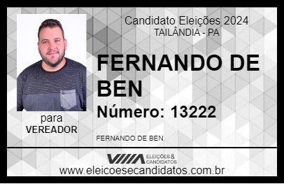 Candidato FERNANDO DE BEN 2024 - TAILÂNDIA - Eleições