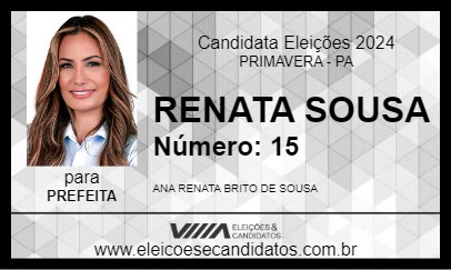 Candidato RENATA SOUSA 2024 - PRIMAVERA - Eleições