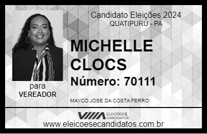 Candidato MICHELLE CLOCS 2024 - QUATIPURU - Eleições