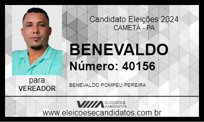 Candidato BENEVALDO 2024 - CAMETÁ - Eleições