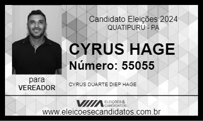 Candidato CYRUS HAGE 2024 - QUATIPURU - Eleições