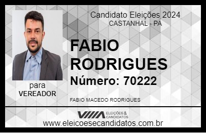 Candidato FABIO RODRIGUES 2024 - CASTANHAL - Eleições