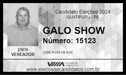 Candidato GALO SHOW 2024 - QUATIPURU - Eleições