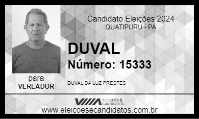 Candidato DUVAL 2024 - QUATIPURU - Eleições