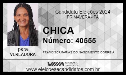 Candidato CHICA 2024 - PRIMAVERA - Eleições