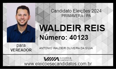 Candidato WALDEIR REIS 2024 - PRIMAVERA - Eleições