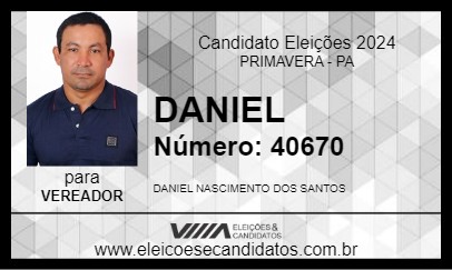 Candidato DANIEL 2024 - PRIMAVERA - Eleições