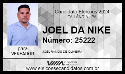 Candidato JOEL DA NIKE 2024 - TAILÂNDIA - Eleições