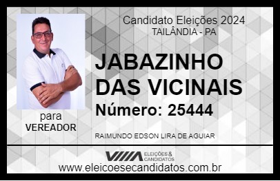 Candidato JABAZINHO DAS VICINAIS 2024 - TAILÂNDIA - Eleições