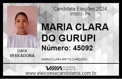 Candidato MARIA CLARA DO GURUPI 2024 - VISEU - Eleições