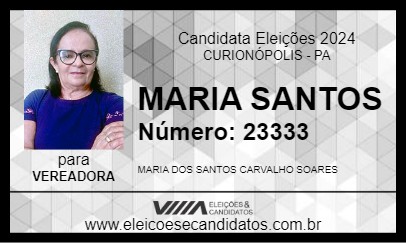 Candidato MARIA SANTOS 2024 - CURIONÓPOLIS - Eleições