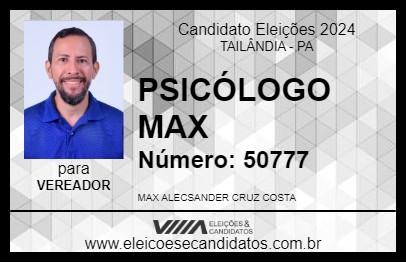 Candidato PSICÓLOGO MAX 2024 - TAILÂNDIA - Eleições