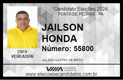 Candidato JAILSON HONDA 2024 - PONTA DE PEDRAS - Eleições