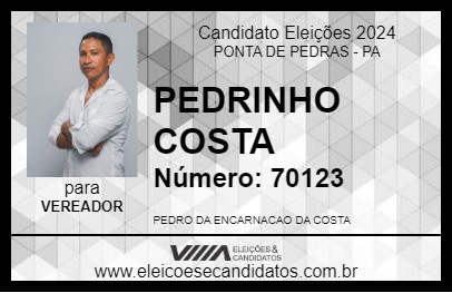 Candidato PEDRINHO COSTA 2024 - PONTA DE PEDRAS - Eleições