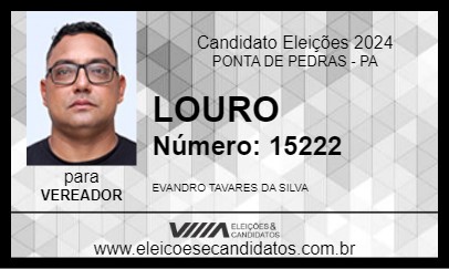 Candidato LOURO 2024 - PONTA DE PEDRAS - Eleições