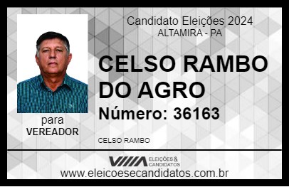 Candidato CELSO RAMBO DO AGRO 2024 - ALTAMIRA - Eleições