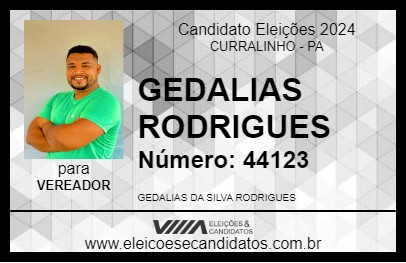 Candidato GEDALIAS RODRIGUES 2024 - CURRALINHO - Eleições