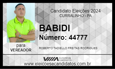 Candidato BABIDI 2024 - CURRALINHO - Eleições