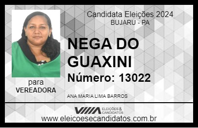 Candidato NEGA DO GUAXINI 2024 - BUJARU - Eleições