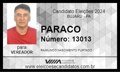 Candidato PARACO 2024 - BUJARU - Eleições